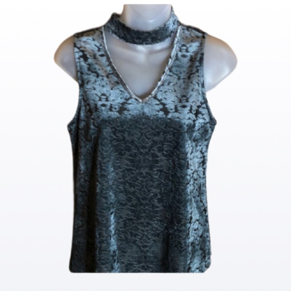 Velvet camisole sleeveless choker neck party whimsigoth grunge small top